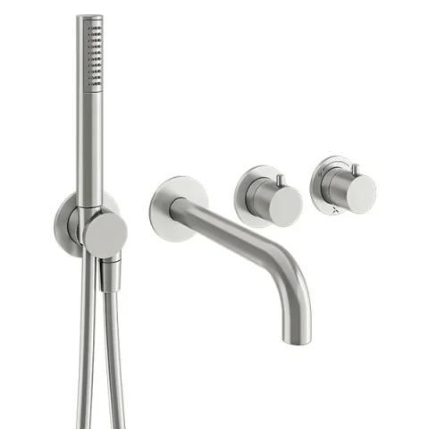 Crosswater Module Mpro 2 Control Trimset With Bath Spout & Handshower Stainless Steel Effect detail view - Image 1