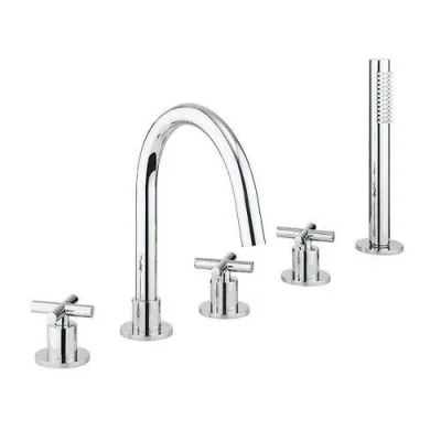 Crosswater MPRO Crosshead 5 Hole Bath Shower Mixer with Kit Chrome