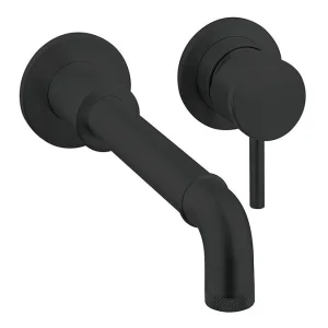 Crosswater MPRO Industrial 2 Hole Basin Set Carbon Black