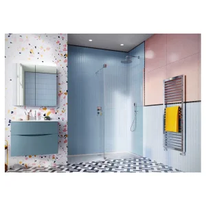 Crosswater Design 8 8mm Deflector Panel 300mm Silver Hinge