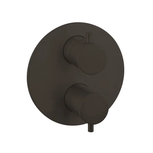 Crosswater MPRO Industrial Crossbox 3 Outlet Trimset & Handles Carbon Black