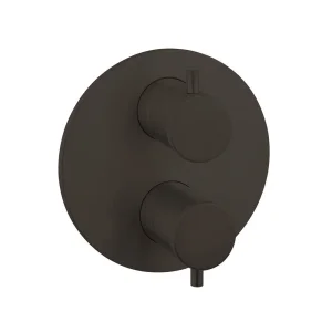 Crosswater MPRO Industrial Crossbox 3 Outlet Trimset & Handles Carbon Black