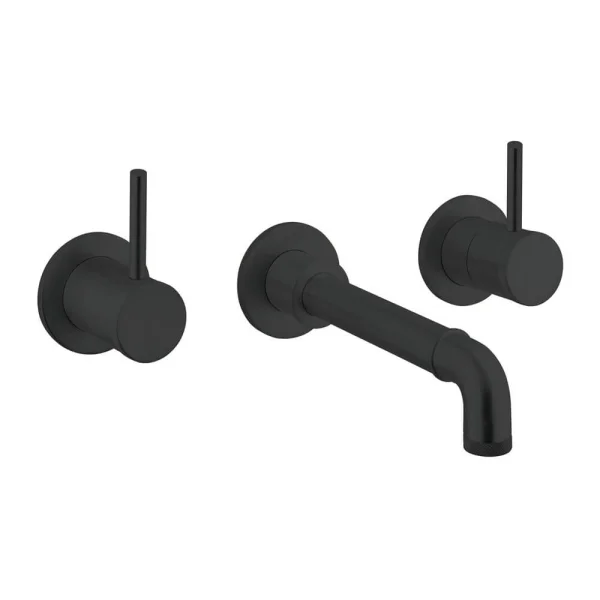 Crosswater MPRO Industrial 3 Hole Basin Set Carbon Black