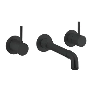 Crosswater MPRO Industrial 3 Hole Basin Set Carbon Black