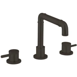 Crosswater MPRO Industrial 3 Hole Deck Mounted Basin Tap Set Carbon Black