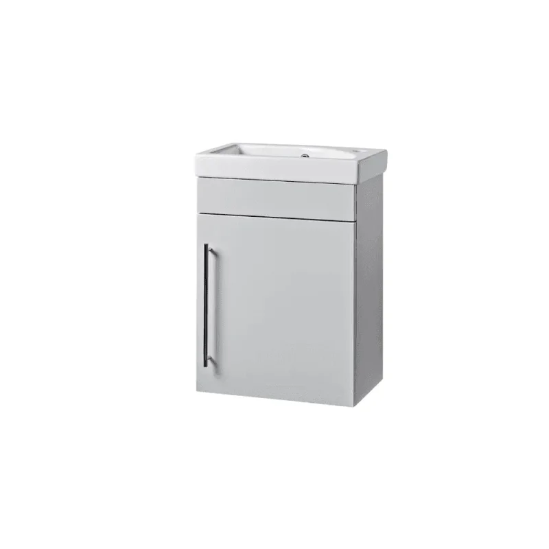 Roper Rhodes 450mm Esta Wall Mounted Unit - Light Grey detail view - Image 1