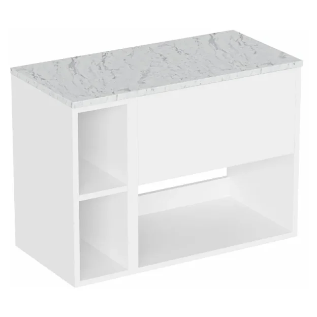 Britton Hackney Link Unit 200mm Gloss White detail view - Image 1