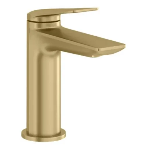 Britton Greenwich Mono Basin Mixer Brushed Brass detail view - Image 1