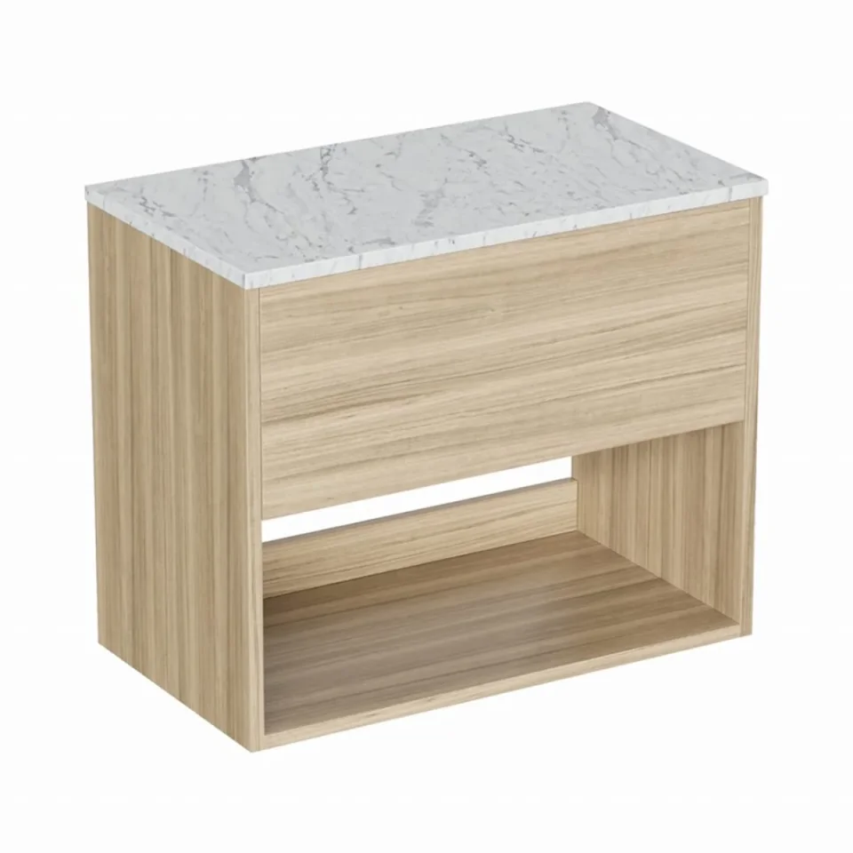 Britton Hackney Basin Unit 700mm Cherry Wood detail view - Image 1