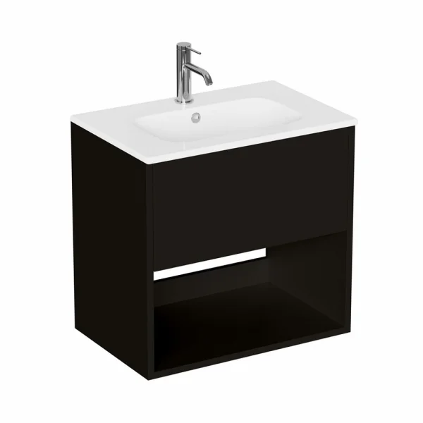 Britton Hackney Basin Unit 600mm Black Matt