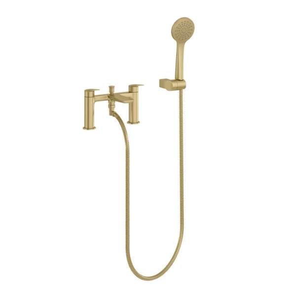 Britton Greenwich 2 Tap Hole Bath Shower Mixer Brushed Brass