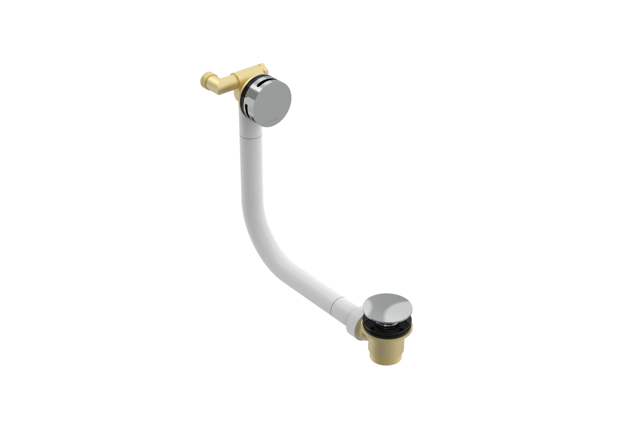 Saneux Cos Bath Filler Overflow & Clicker Waste - Chrome
