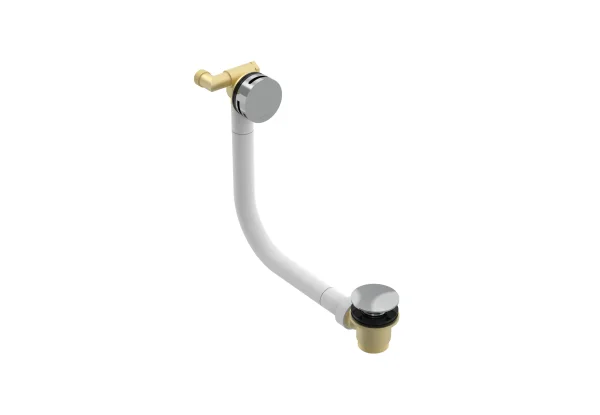 Saneux Cos Bath Filler Overflow & Clicker Waste - Chrome