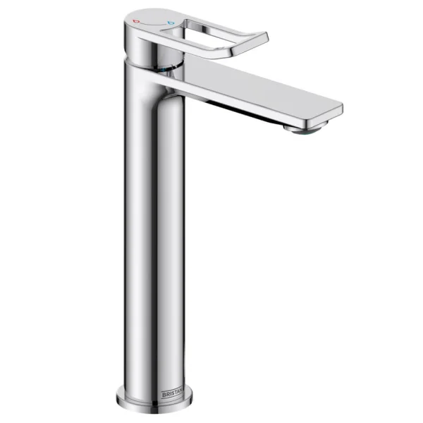 Saneux Fuji Tall Basin Mixer & Clicker Waste - Chrome