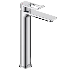 Saneux Fuji Tall Basin Mixer & Clicker Waste - Chrome