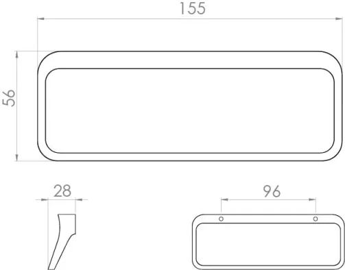 Saneux Tallinn 155mm Handle - Brushed Brass - 96mm Centres detail view - Image 2
