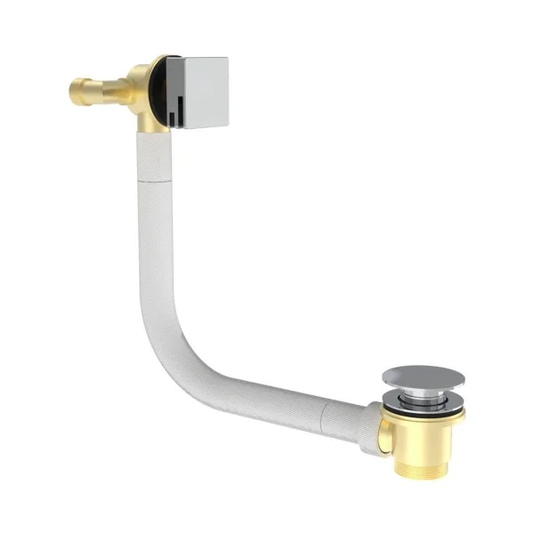 Saneux Tooga Bath Filler, Overflow & Clicker Waste - Chrome