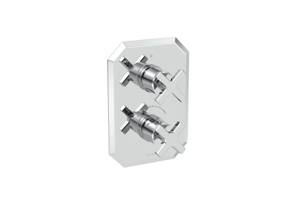Saneux Cromwell 1 Way Thermostatic Shower Valve Kit With Cross Handles - Chrome