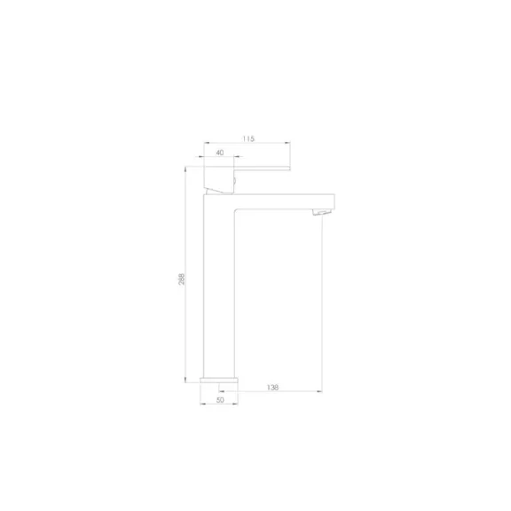 Saneux Tooga Tall Basin Mixer - Chrome detail view - Image 2