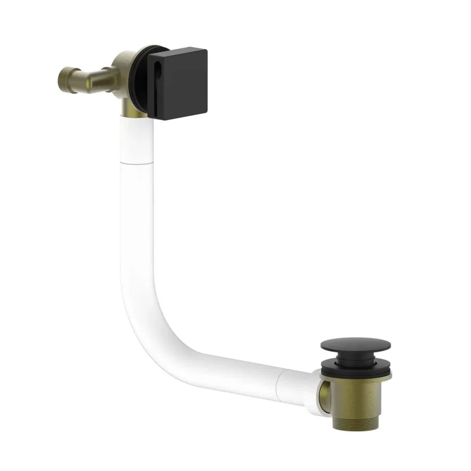 Saneux Tooga Bath Filler Overflow & Clicker Waste - Matte Black detail view - Image 1