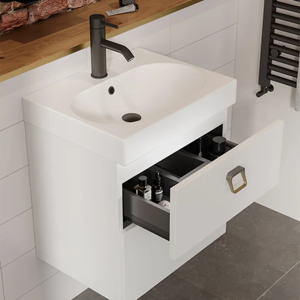 Saneux Tallinn 65mm Handle - Brushed Brass - 32mm Centres detail view - Image 2