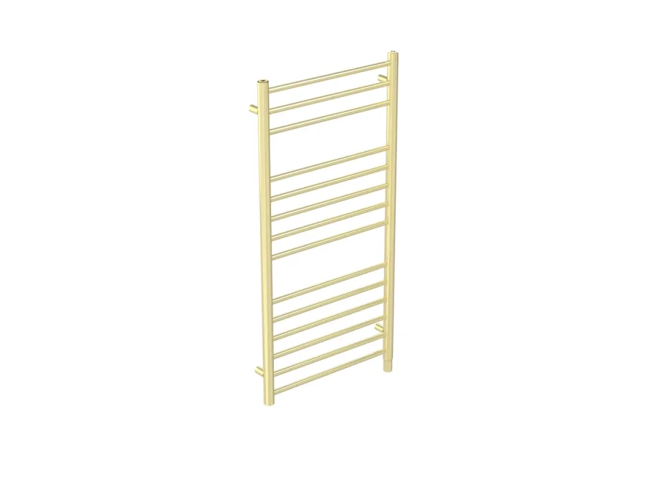 Saneux Ember 1000x500mm Pre-filled Towel Rail - Brushed Brass detail view - Image 1