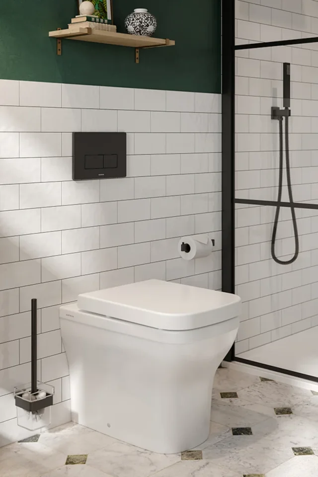 Saneux Flushe 2.0 Square Flush Plate - Matte Black detail view - Image 2