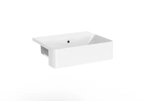 Saneux Sienna 50x40cm Square Semi-recessed Washbasin 1th