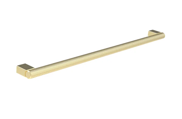 Saneux Madrid 346mm Knurled Handle - Stainless Steel Brushed Brass - 320mm Centres