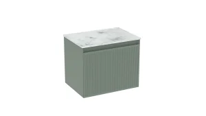 Saneux Monument 50cm 1 Drawer Wall Mounted Unit - Matte Sage