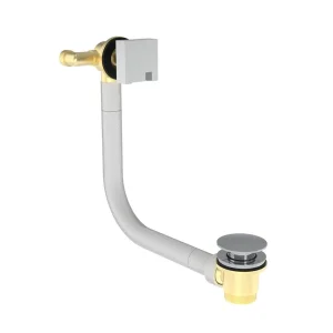 Saneux Tooga Easy Clean Bath Filler, Overflow & Clicker Waste - Chrome