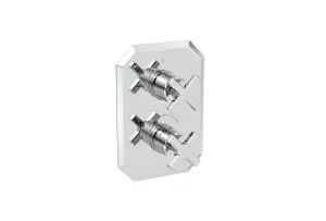 Saneux Cromwell 2 Way Thermostatic Shower Valve Kit With Cross Handles - Chrome