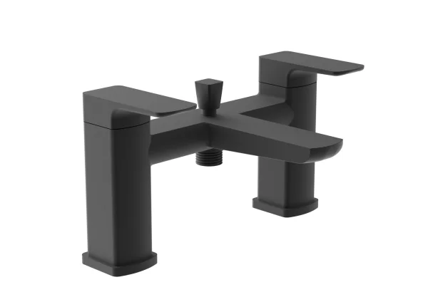 Saneux Fuji Deck Mounted Bath Shower Mixer - Matte Black