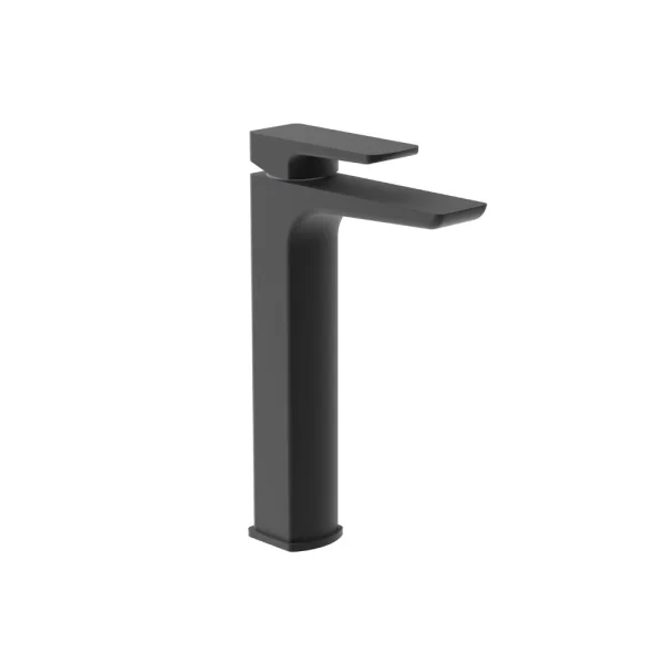 Saneux Fuji Tall Basin Mixer & Clicker Waste - Matte Black