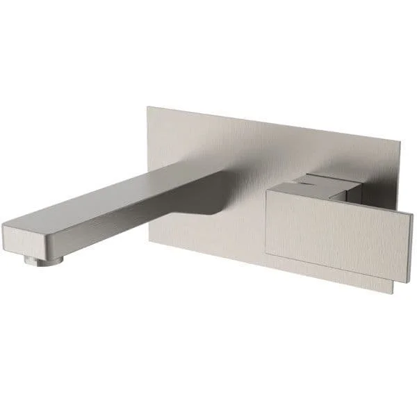 Saneux Tooga Wall Mounted Basin Mixer - Brushed Nickel