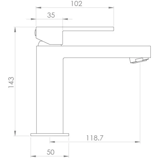 Saneux Tooga Basin Mixer - Brushed Nickel detail view - Image 2