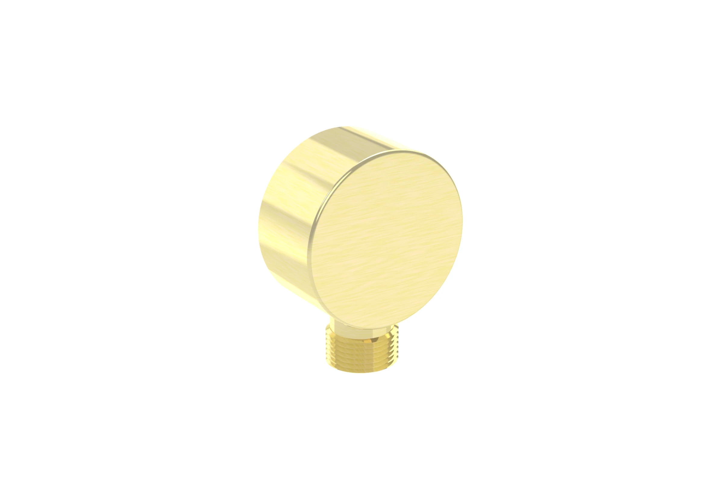 Saneux Cos Round Shower Outlet Elbow - Brushed Brass