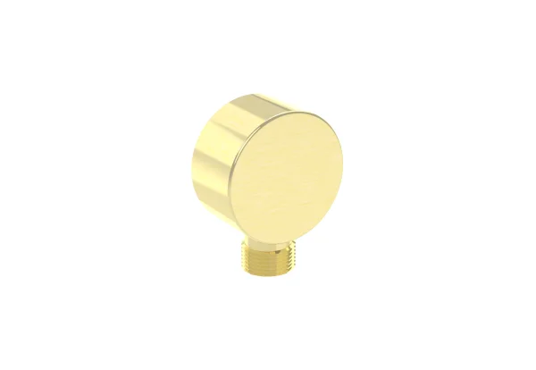 Saneux Cos Round Shower Outlet Elbow - Brushed Brass