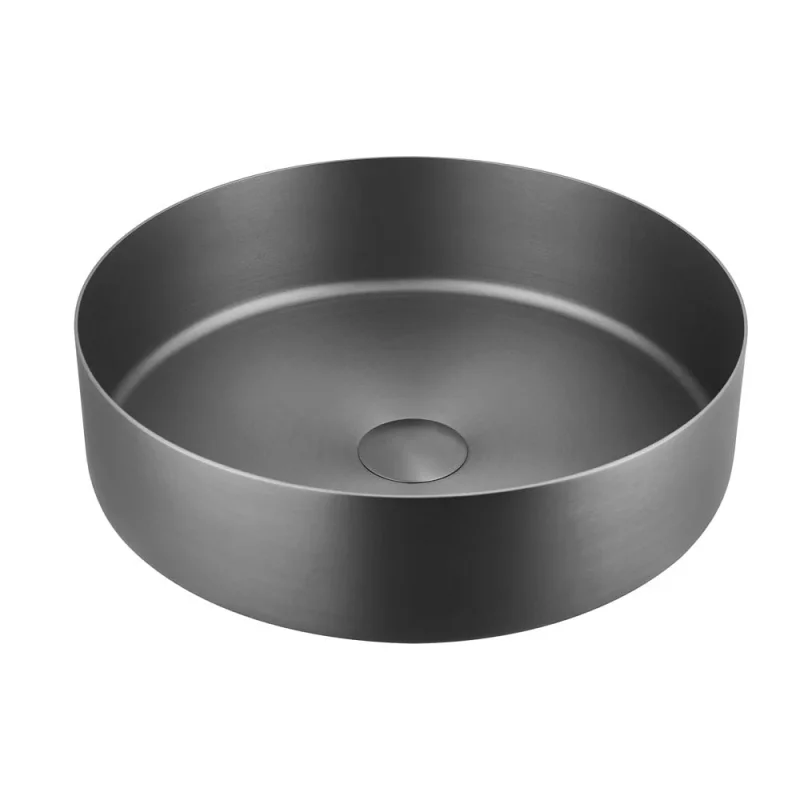 Just Taps Vos Brushed Black Grade 316 Stainless Steel Counter Top Basin detail view - Image 1