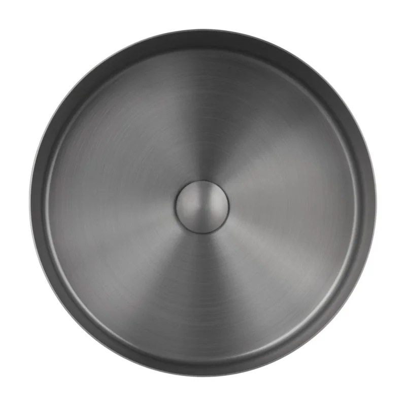 Just Taps Vos Brushed Black Grade 316 Stainless Steel Counter Top Basin detail view - Image 3