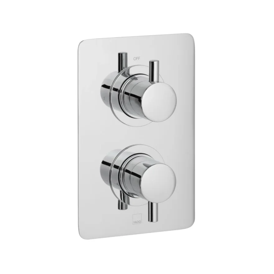 Vado Trim Kit For Dx Celsius 2 Outlet Trim For 148d/2 Thermostatic Valve Soft Square (con-bv048d/2-br) Chrome detail view - Image 1