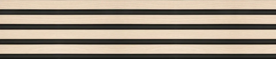 Abacus Slatwall Oak And Black Wall Panel Pack 2400 X 170 X 19mm (Per Piece) (3 Pack) (1.2msq) detail view - Image 6