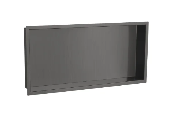 Just Taps Vos 600mm x 300mm Shower Niche Brushed Black