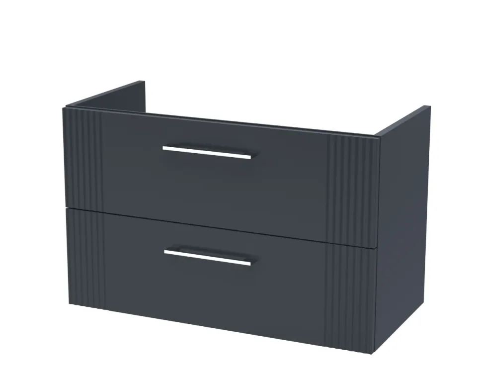 Nuie 800 W/h 2-drawer Unit Satin Soft Black product image - Image 1