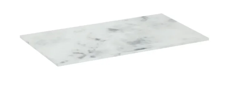 Saneux Uni 80cm Countertop - Matte Carrara White - 12mm product image - Image 1