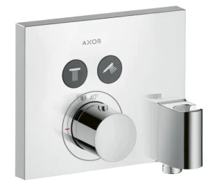 Axor Showerselect Thermostatic Mixer Square For Concealed Installation For 2 Outlets With Wall Outlet And Shower Holder Chrome