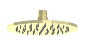 Saneux Cos 200x8mm Round Shower Head - Brushed Brass