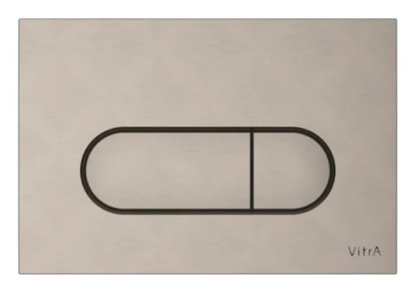 Vitra Root Round Flush Plate - Brushed Nickel