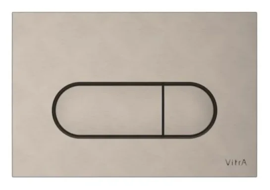 Vitra Root Round Flush Plate - Brushed Nickel product image - Image 1