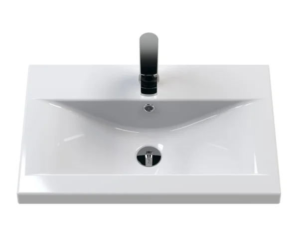 Hudson Reed 600 Mid-edged Basin 1th White